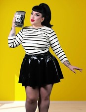 Latex Rubber Womens Striped