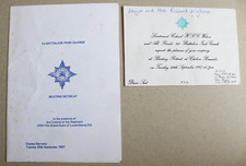 Irish Guards 1st. Battalion, Beating Retreat, Programme & Invitation. 1987
