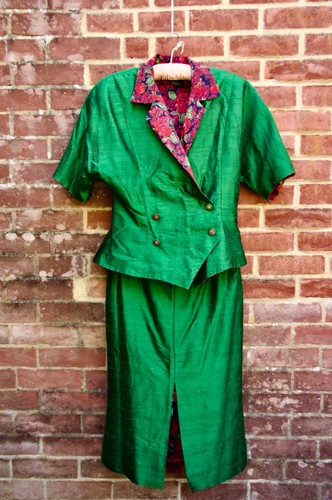 Vtg 80s emerald green - 80s, raw
