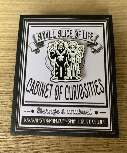 Bigfoot alien enamel pin - &,