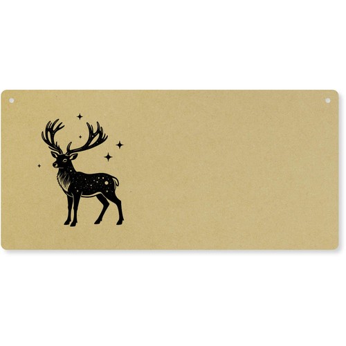 Cosmic deer door plaque - deer',