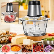 Food Processor Electric Food Chopper Grinder 2L 2 Speed Meat Fruit Food Grinder