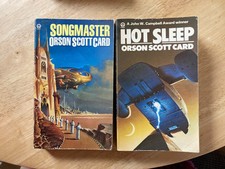 Hot Sleep & Song Master by Orson Scott Card - Orbit Books 1980s Vintage Sci Fi