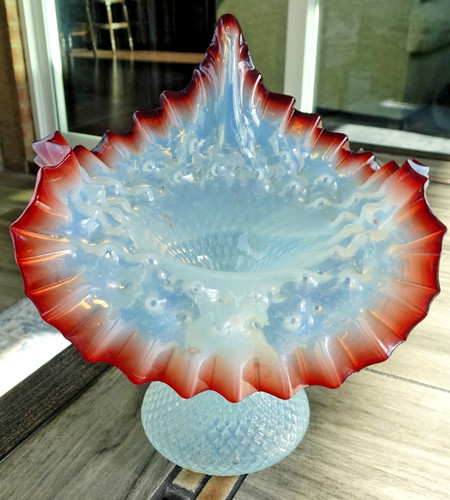 Victorian blown glass oxblood - glass,