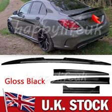 For Benz C CLASS W204 W205 Car Rear Trunk Lip Spoiler Boot Wing Adjustable Gloss
