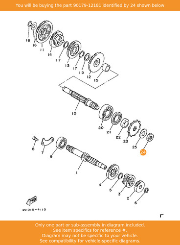 Yamaha nut 90179 12181 - nut,, 90179-12181
