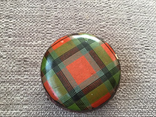 Mauchline tartan ware pin - tartan,