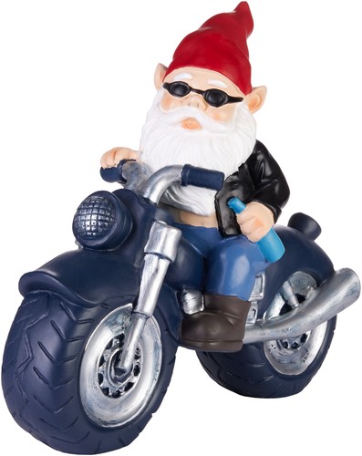Funny biker garden gnome - funny,