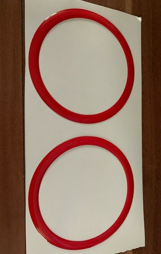 Red air vent heater rings - red,