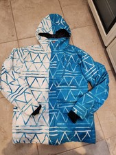 Quicksilver Matheiu Chepel Collection Ski Snowboard Jacket Blue White Kid A 16 