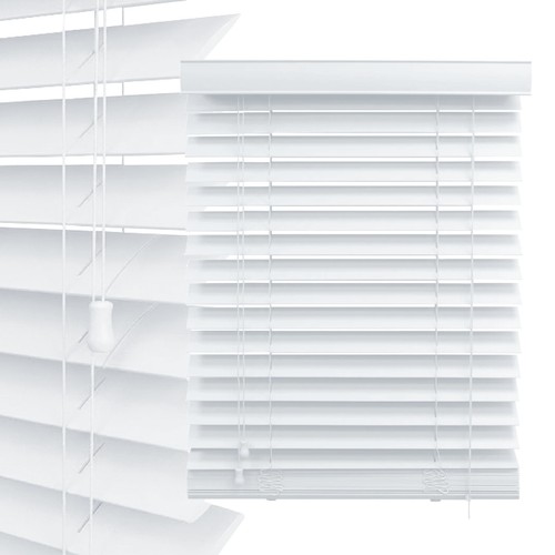 White faux wood - white, venetian