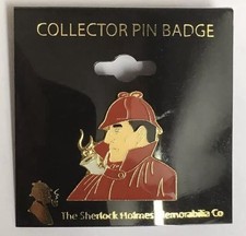 SHERLOCK HOLMES PIN BADGE, Collectors Memorabilia, Enamel badge, NEW & SEALED