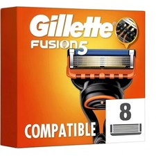 8 PCS 5-Layer Shaving Razor Blades Refills Compatible With Gillette Fusion5
