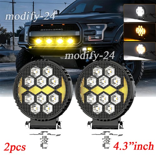 Amber drl round spot - 4.3",