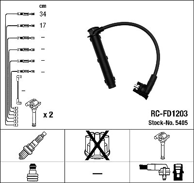 New ignition cable kit - cable, for