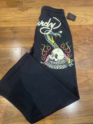Hardy black joggers large - black,