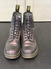 Dr. Martens 1460 Leather Boots Metallic Purple Chrome 8-eyelet UK 6