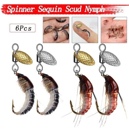 6pcs spinner sequin - sequin, nymph