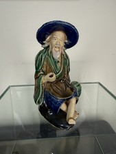 Antique Chinese Pottery Mudman Fisherman Figure 11.5cm