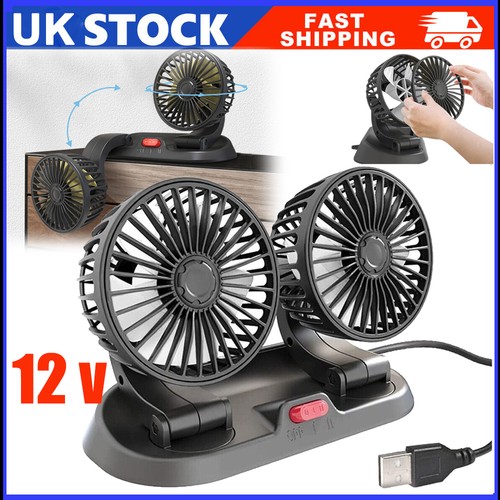 12v dual head car fan - car, portable