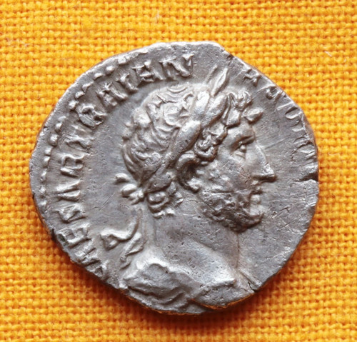 Ancient roman hadrian denarius - hadrian,