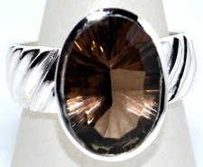 Smoky Quartz Ring 925 Sterling