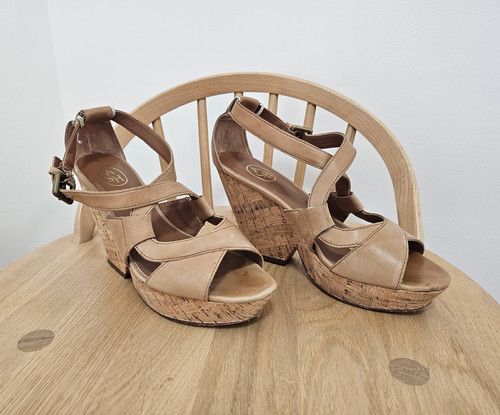 Ash leather cork wedge - leather,