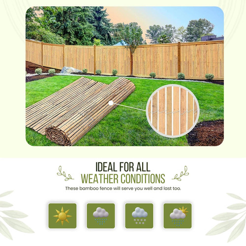 Bamboo slat fence screening - bamboo,