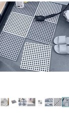 12Pcs Rubber Shower Mats Non Slip Flooring Interlocking Tiles 30X30CM Bath Mat.