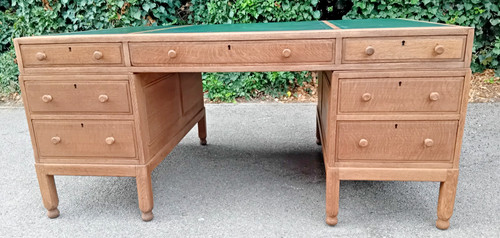 Heals oak partners desk - desk, 1920's