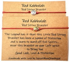 Red Kabbalah Red String OHM Bracelet GOOD LUCK LOVE PROTECTION Adjustable Gift