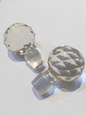 2 x Large Antique Crystal