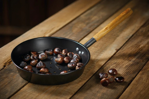 Carbon steel chestnut - steel, roaster/