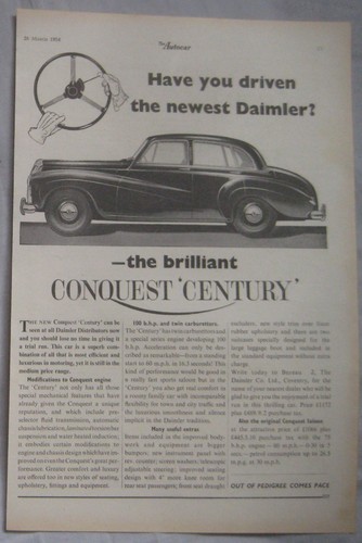 1954 daimler conquest original - 1954,
