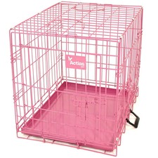 2NDS Pink Dog Puppy Metal Training Cage 24"