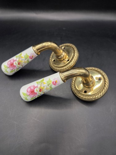 Vintage white porcelain lever - white,