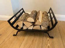 Black Metal Fireplace Log