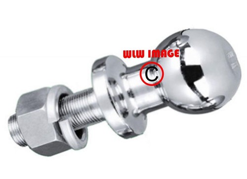 Threaded 50mm towball quad - threaded,
