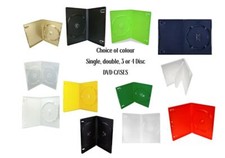 Choice of DVD CD Cases Replacement Empty Double Single Box Case Cover Colours 
