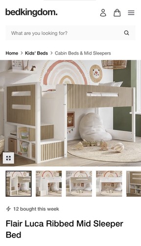 Bed kingdom flair - bed, ribbed