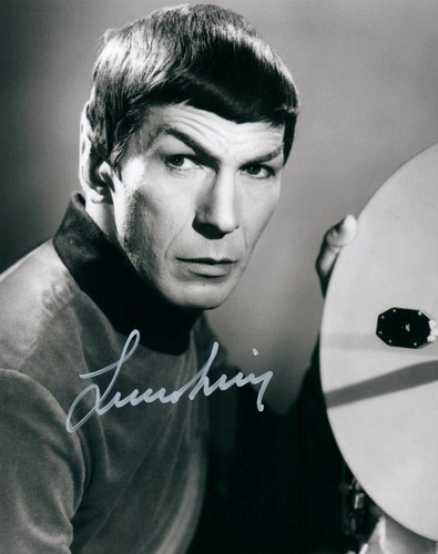 Leonard nimoy autographed 8x10 - nimoy,