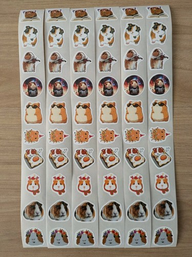 Guinea pigs stickers set - guinea,