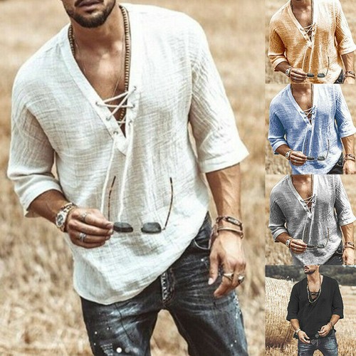 Mens boho casual long sleeve - casual,