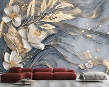 Marbel and Feathers Flowers