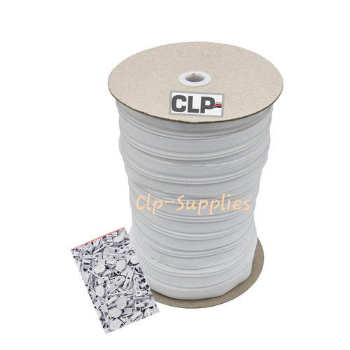 White continuous zip 7 - white,