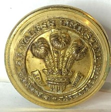 1881-1901 Prince of Wales's Leinster Regiment  Officers button Gilt 25mm Hobson