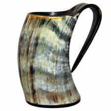 Unique Medium Ox Horn Tankard Horn Mug Cup Beer Glass Viking Drinking Vessel