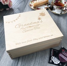 Personalised Tea Box Caddy