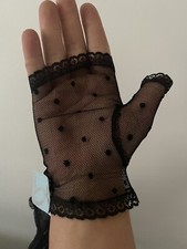 Claire's Fingerless Lace Gloves Job Lot / Bundle Black Fancy Dress Halloween 