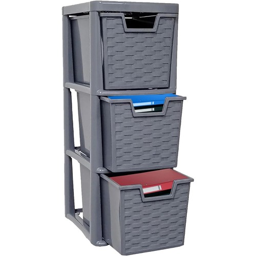 Tier drawer rattan effect - tier,